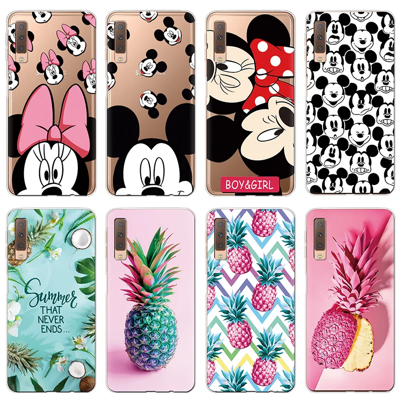 

Pineapple Silicone Back Cover For Samsung Galaxy A7 2018 A30 A40 A50 A60 A70 A5 A7 A9 2017 A8 Plus 2018 Transparent Cartoon Case