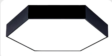 Современный Лаконичный Дизайн Круглый кованого железа гексагональной инженерной личности Творческий офис подвесной светильник Светодиодный Люстра - Цвет корпуса: Black Solid Hexagon