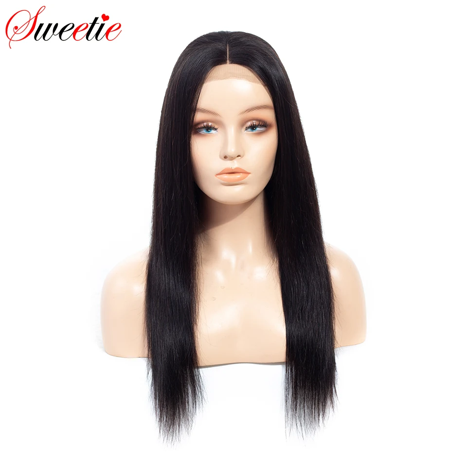 

Sweetie 13x4 Lace Front Human Hair Wigs Brazilian Straight Remy Hair Natural Color Pre Plucked Human Hair Wigs For Black Women