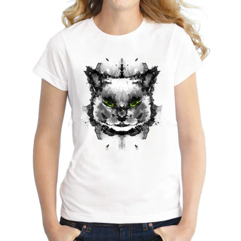 Creative-Funny-Owl-Panda-Women-s-Animal-Printed-T-shirt-Fashion-Short-Sleeve-Black-Galaxy-Owl
