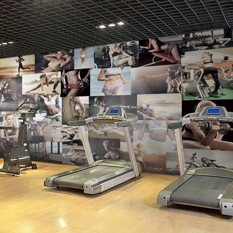 GYM Sports Body Building Exercise Wallpapers for Wall 3d Livingroom