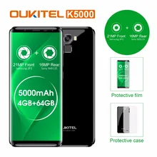 Original Oukitel K5000 4G LTE Mobile Phone 4GB RAM 64GB ROM MT6750V Octa Core Android 7.0 5.7”HD 5000mAh 16MP Fingerprint OTG