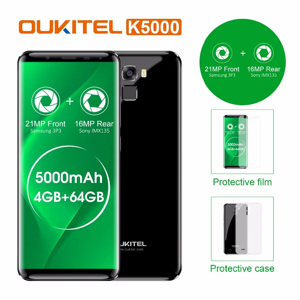 Оригинальный Oukitel K5000 4 г LTE мобильный телефон ГБ Оперативная память 64 Встроенная