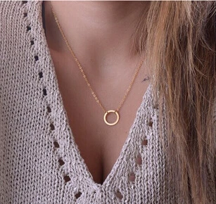 

Timlee N145 Free shipping metal Round Circle Short Necklaces Wholesale HY