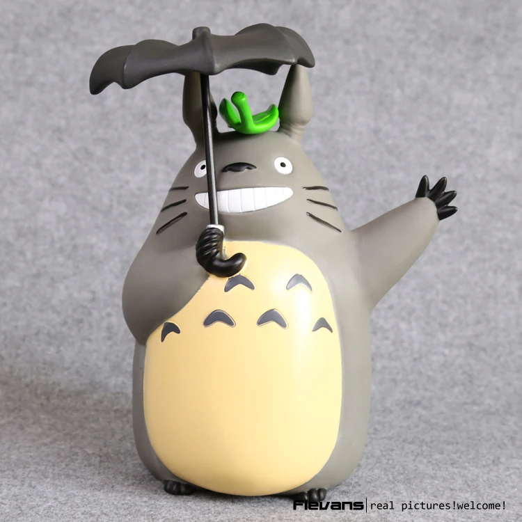 

Anime Cartoon My Neighbor Totoro with Umbrella PVC Action Figure Collectible Model Toy Piggy Bank 26cm MHFG050