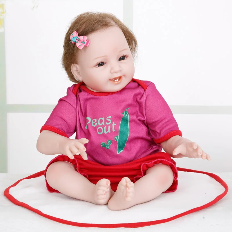 

Princess Anna 55cm bebe reborn doll babies silicone reborn baby dolls realistic lifelike toys birthday gift