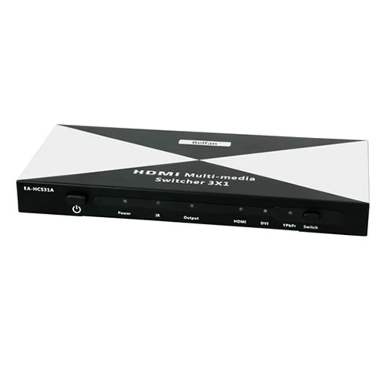 Смешанный HDMI компонент DVI к конвертер коммутатор с пультом дистанционного