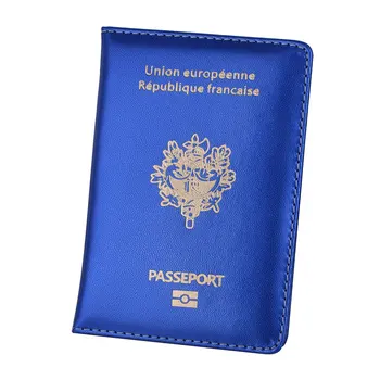 

Klsyanyo for Francaise PU Leather Passport Covers France Passport Holder French Men WomenTravelling Passports Case