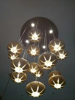 

LED luxury wood chandelier pendant lamp deluxe modern Nordic artistic living room dining restaurant light wooden hanging lamp