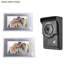 Special Offers 2017 7INCH Video door phone Intercom System TFT-LCD Color Screen two Monitor with one outdoor panel hd video DoorBell for villa Special Offers 2017 7INCH Video door phone Intercom System TFT-LCD Color Screen two Monitor with one outdoor panel hd video DoorBell for villa