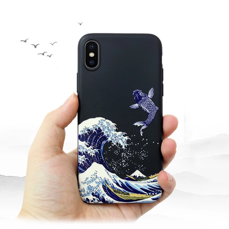 Для iPhone X 8 7 Plus чехол 3D рельефная Матовая Мягкая задняя крышка чехол LICOERS Официальный чехол для iPhone X r s 7 Plus 8Plus чехол Fundas Shell