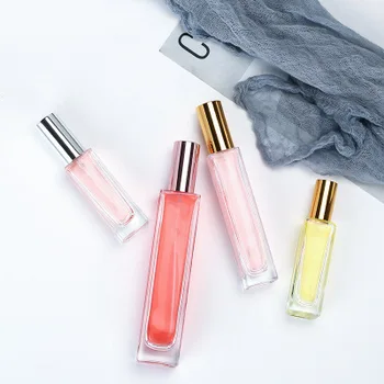 

30ml 50ml 100ml Thin Long Clear Glass Spray Perfume Bottle Portable Travel Refillable Cosmetics Empty Bottle Aluminum Spray Head
