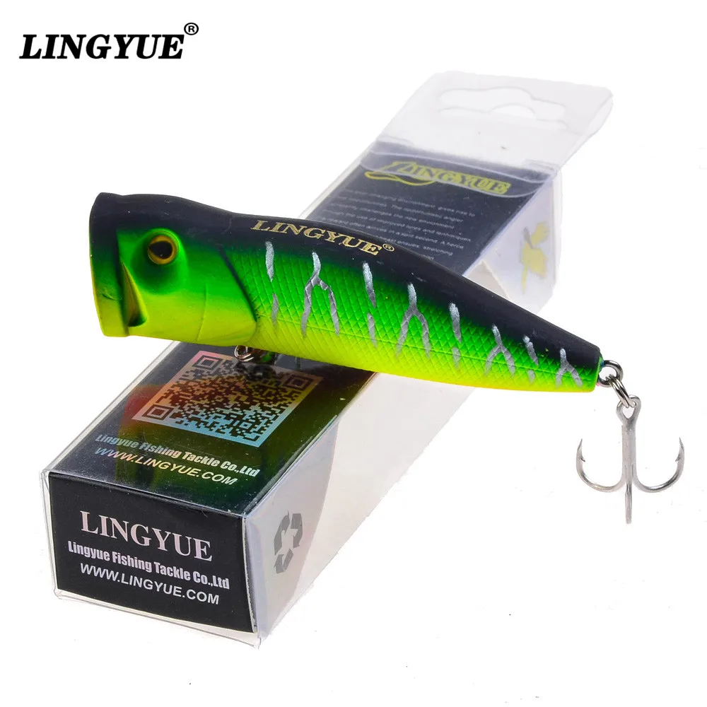 LINGYUE 1pcs font b Boxed b font Fishing lures Topwater Popper High Quality font b Tackle