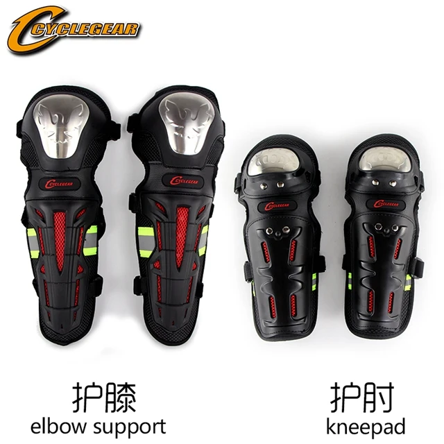 

Free shipping 2017 1 set motorcycle protective gear / racing knee protection / elbow pads riding/ sport knee