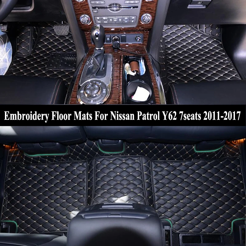 Floor Mats For Nissan Patrol Y62 7seats 2011 2017 Foot Carpets pad mat