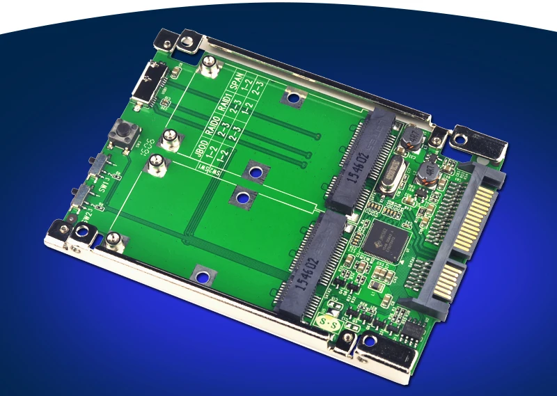 2 5 SATA3 0 6G USB3 0 To 2 Port MSATA Adapter Raid Card Support RAID 