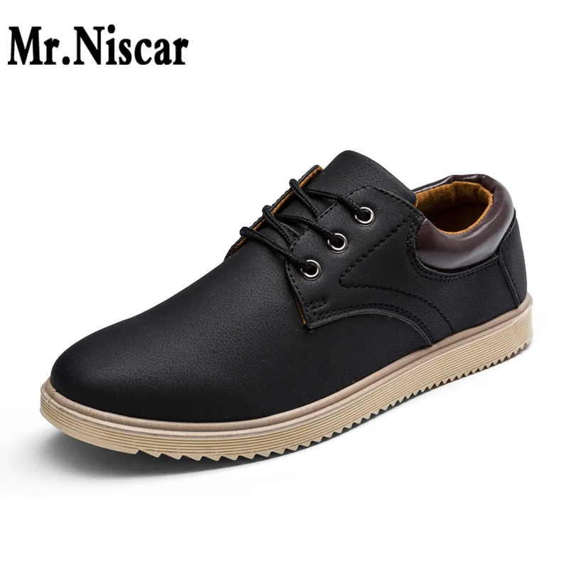 

Autumn Winter Men Casual Shoes PU Leather Lace-up Plus Size 39-45 Flat With Shoes Men Oxfords Shoes Non-slip Free Shipping