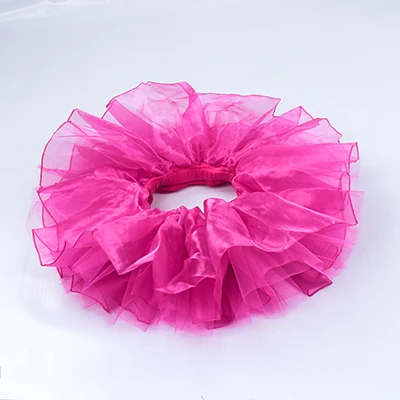 Мини-юбка-пачка для девочек; детская Праздничная балетная танцевальная юбка принцессы для маленьких девочек - Цвет: Hot Pink