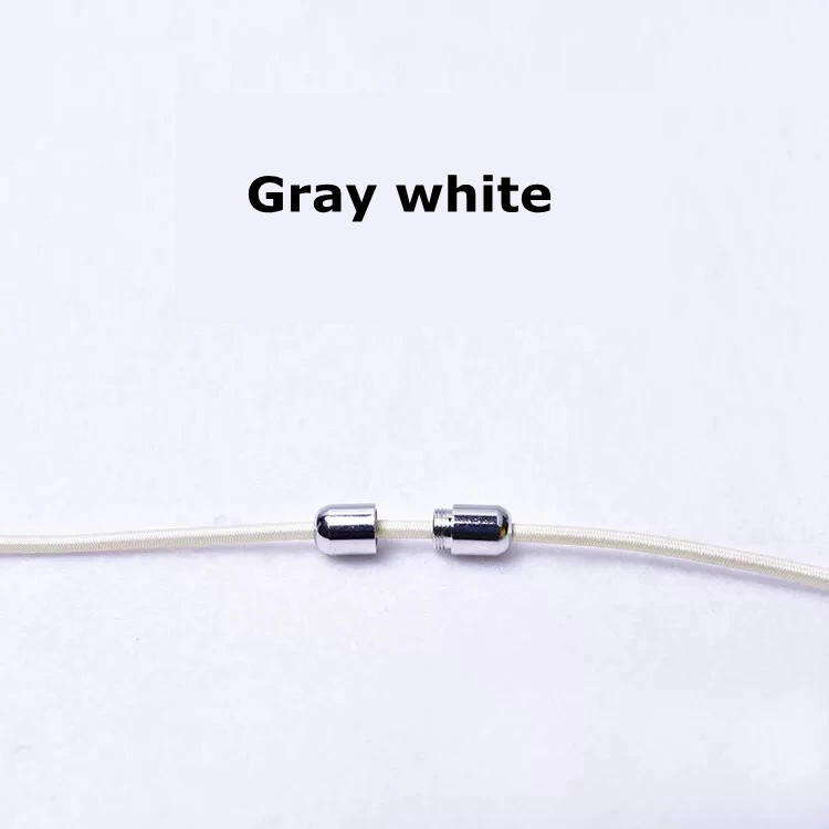 Gray white 1 пара шнурков без галстука эластичные фиксирующие круглые шнурки для ботинок дети взрослые кроссовки быстрые шнурки 25 цветов lacet chaussure - Цвет: Gray white