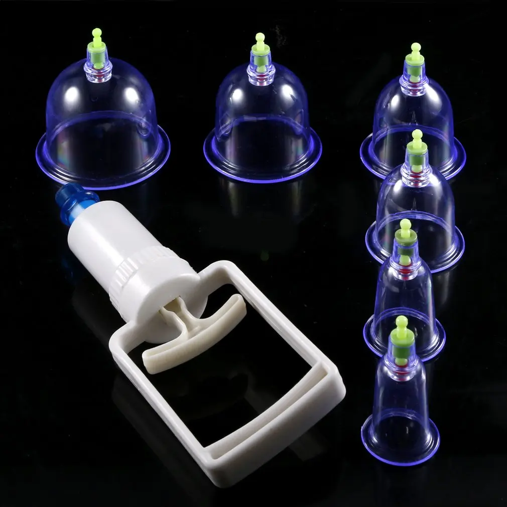 6pcs/set Chinese Health Care Medical Vacuum Body Cupping Therapy Cups