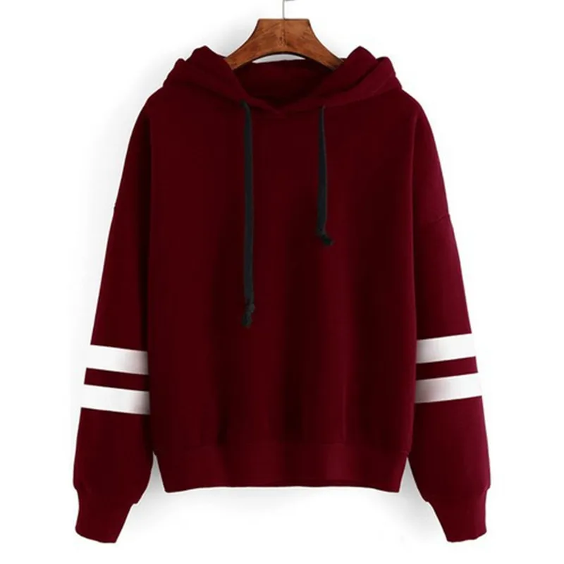 

2019 Sell like hot cakes Womens Long Sleeve Hooded Sweatshirt Loose Casual Hoodies Sweatshirts Red, green, white black gray