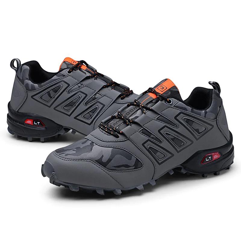 Для мужчин кроссовки для бега спортивная обувь, уличные горные ботинки спортивные кроссовки черные кроссовки для бега, пеших прогулок обувь удобные - Цвет: Grey