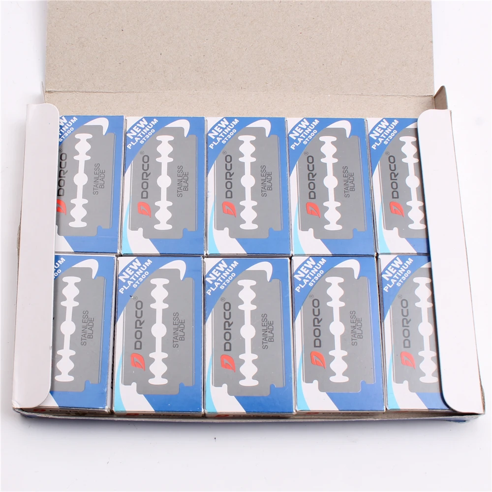 1000Pcs Dorco Brand Stainless Double Edge Titanium Double Straight