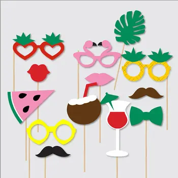 

custom Let's Flamingle Birthday Tropical WEDDING Photo Booth Props Parties Photobooth Props party masks
