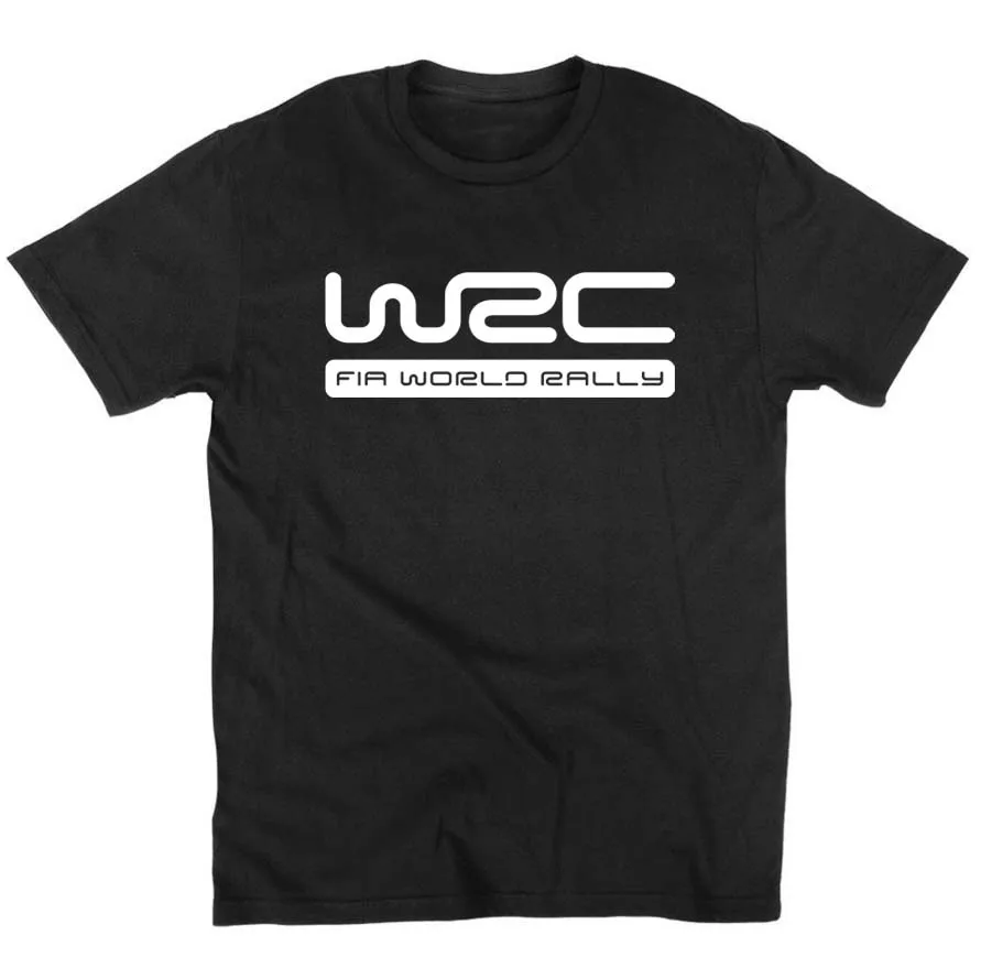 Мужские футболки WRC логотип печать футболка FIA чемпионат мира ралли хлопок с