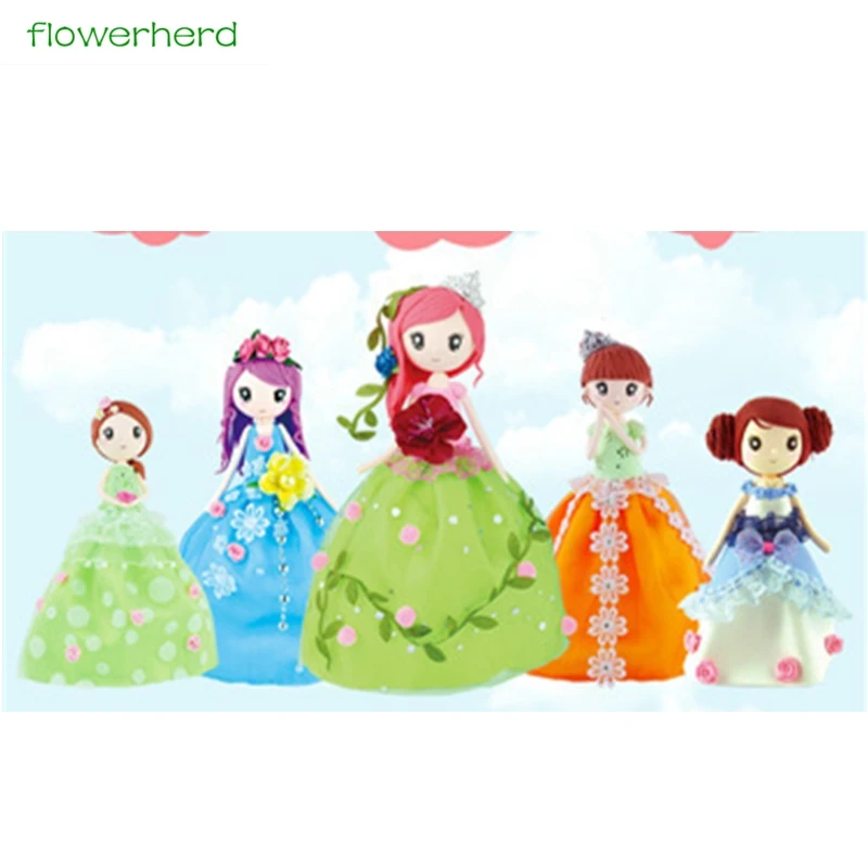 

princess dolls handmade DIY pearl puree color tuba princess super light clay 25 cm children's birthday presents