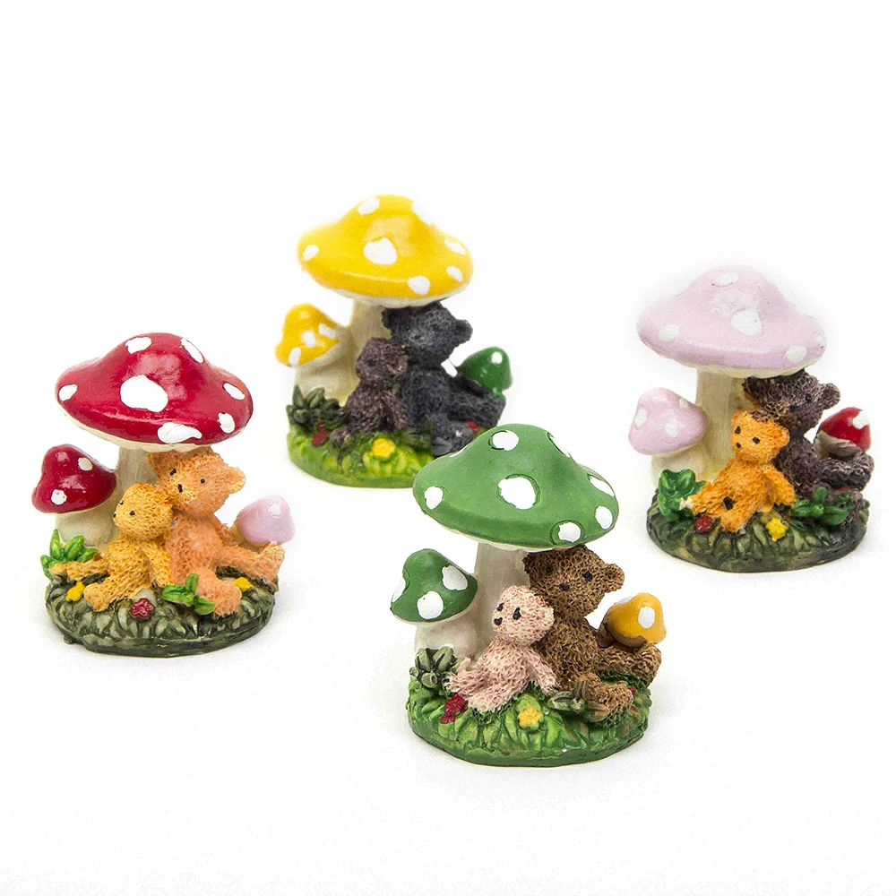 

Bear Mushroom Fairy Garden Miniature Accessories Terrarium Garden Ornament Miniature Plant Pots Fairy DIY Dollhouse Home Decor