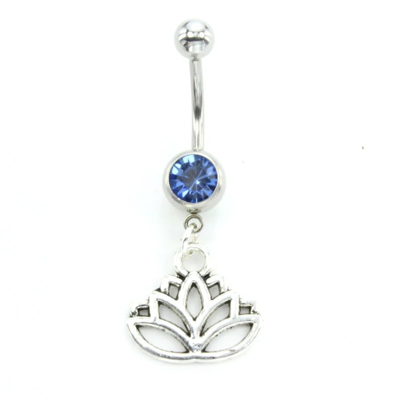 

Belly Ring Lotus Flower Navel Ring Flower Belly Ring Belly Button Ring Bohemian Navel Piercing Hippie Lotus Belly Piercing
