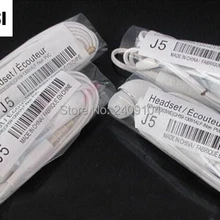 Szaichgsi наушники-вкладыши J5 Наушники w/Объем дистанционного Управление микрофонный плоский кабель для Samsung Galaxy S4 i9500 S3 i9300 100 шт./лот