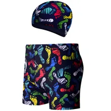 Новое поступление, сексуальные мужские плавки, Мужская кепка и шорты, плюс размер, пляжный купальник, печать, быстросохнущая доска, боксеры, шорты