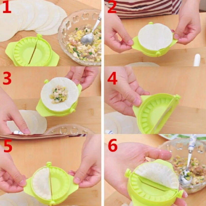 Plastic Chinese Dumpling Maker Jiaozi Ravioli Pastie Pie Pastry Maker Press Mold Kitchen Tools