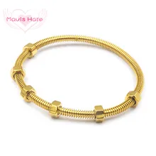 Mavis Hare новейший винт и гайка любовь манжета браслет из нержавеющей стали манжета Открытый браслет для запястья поворотный браслет есть женщины/мужчины размер