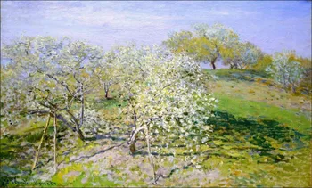 

High quality Oil painting Canvas Reproductions Apple Trees in Bloom (1873) By Claude Monet hand painted