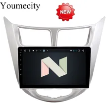 Youmecity 2 г Оперативная память Android 7.1 2 DIN автомобильный DVD GPS для Hyundai Solaris 2011 2012 2014 2015 2016 глава блок радио видео плеер Wi-Fi