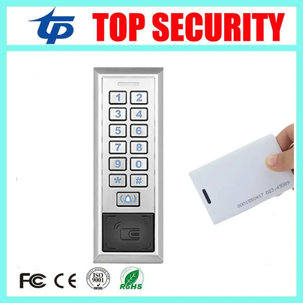 

Free Shipping RFID EM Card Door Access Control System 8000 Users Metal Access Control Card Reader Standalone Door Opener