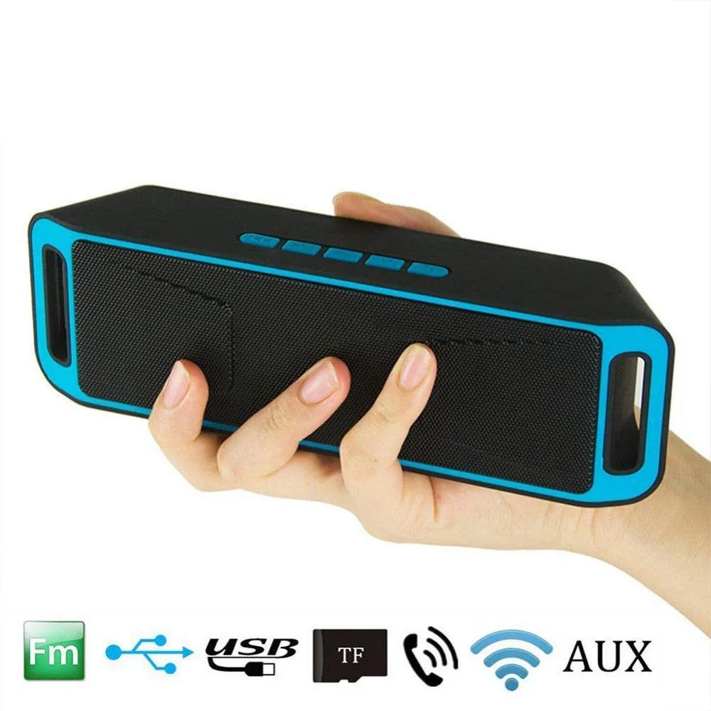 

Portable Bluetooth Speaker Wireless Stereo with HD Audio and Enhanced Bass Built-In Dual Driver Support TF FM Hands Free Call