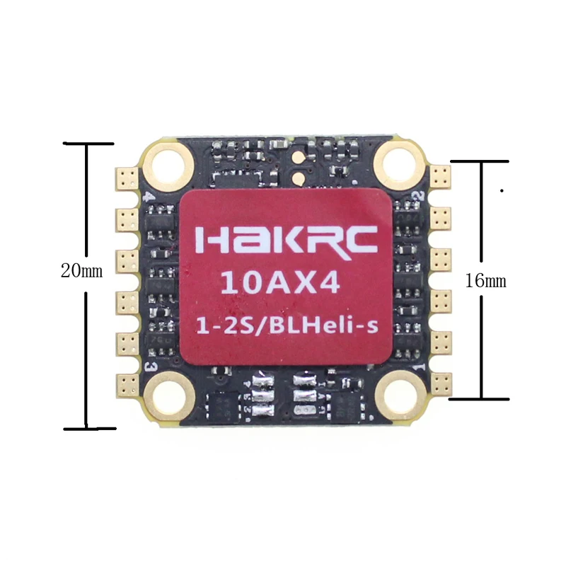 HAKRC 2S 10A 4 в 1 1-2S BLHeli_S/Dshot 600 ESC электронный регулятор скорости 16*16 мм для 90 мм RC гоночный Дрон