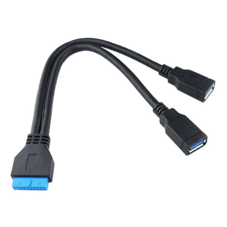 10 قطعة USB الداخلي اتصال اللوحة 2 ميناء USB 3.0 الأنثى إلى 20 دبوس كابل