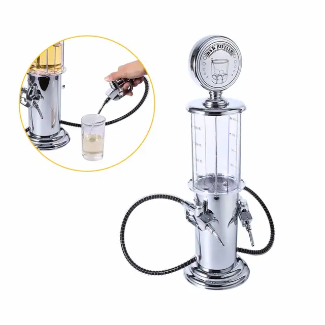 Double Gun Wine Liqueur Dispenser Bar Butler Metal Mini Soda