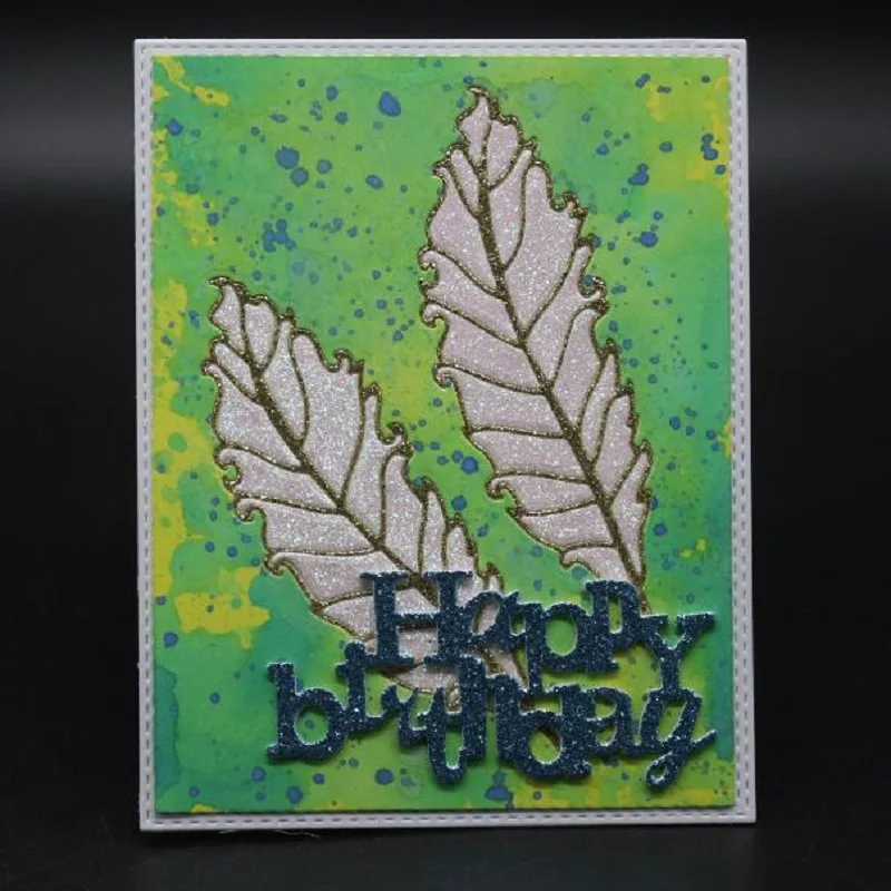 

Glita Creatif leaf feather metal cutting dies for scrapbooking albulm photo decorative paper craft embossing stamp and die cut