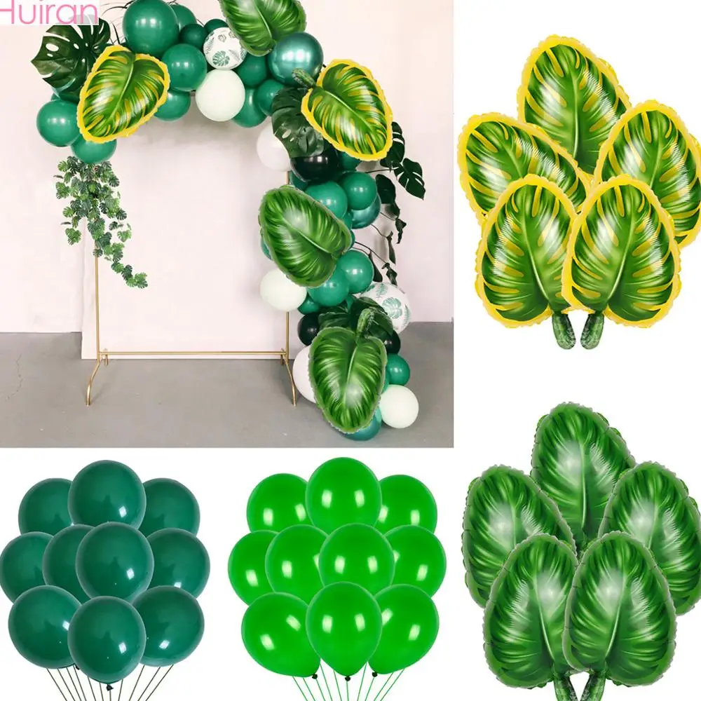 Green Palm Leaf Balloons Safari Jungle Party Child Girl Boy Happy Birthday Party Decor Kids Tropical Dinosaur Party Wild One Green Palm Leaf Balloons Safari Jungle Party Child Girl Boy Happy Birthday Party Decor Kids Tropical Dinosaur Party Wild One