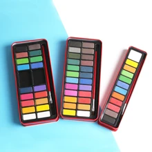 Ydnzc 12/18/24 Портативный Твердые акварельные краски в наборе с Краски щетка яркая Цвет Краски ing пигмент набор для школьника товары для рукоделия