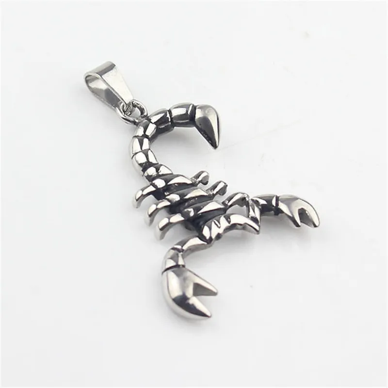 

Silver Men's Boy's Gothic Punk 316L Stainless Steel Scorpion Biker Pendant