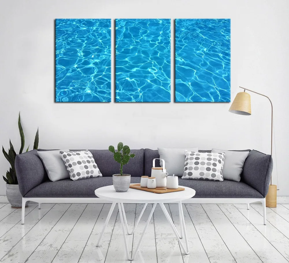 

Wall Art Canvas Painting Waves Blue Ocean Pictures Modern Artwork Canvas Print Wall Decor Ready to Hang Drop shipping