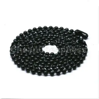 

Black Silver Metal Bead Chain Long 70cm Bead Connector 2mm Bead Bead Connector Necklace Charm Necklace For Gifts