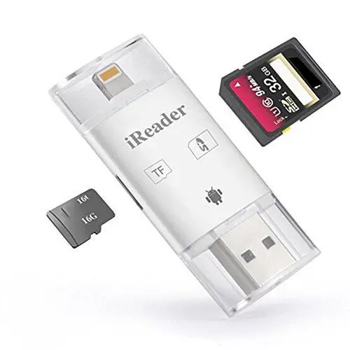 

3in1 iFlash Drive USB Micro SD SDHC TF OTG Card Reader Writer for iPhone Android